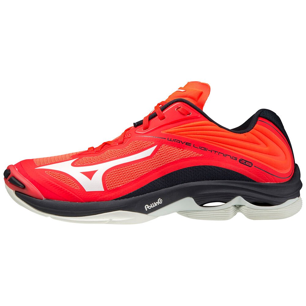 Mizuno Wave Lightning Z6 - Bayan Voleybol Ayakkabısı - Kırmızı/Beyaz/Siyah Türkiye (MJLZCE-064)